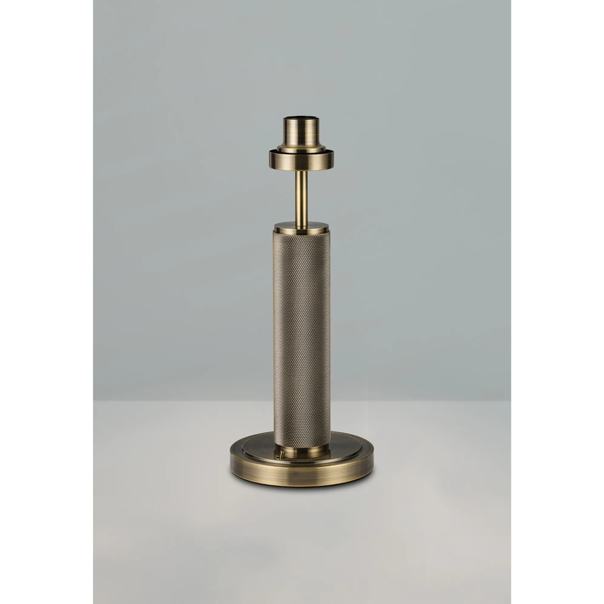 Photograph: Idolite Rumi Knurled Medium Antique Brass Table Lamp 44.5cm - Switched