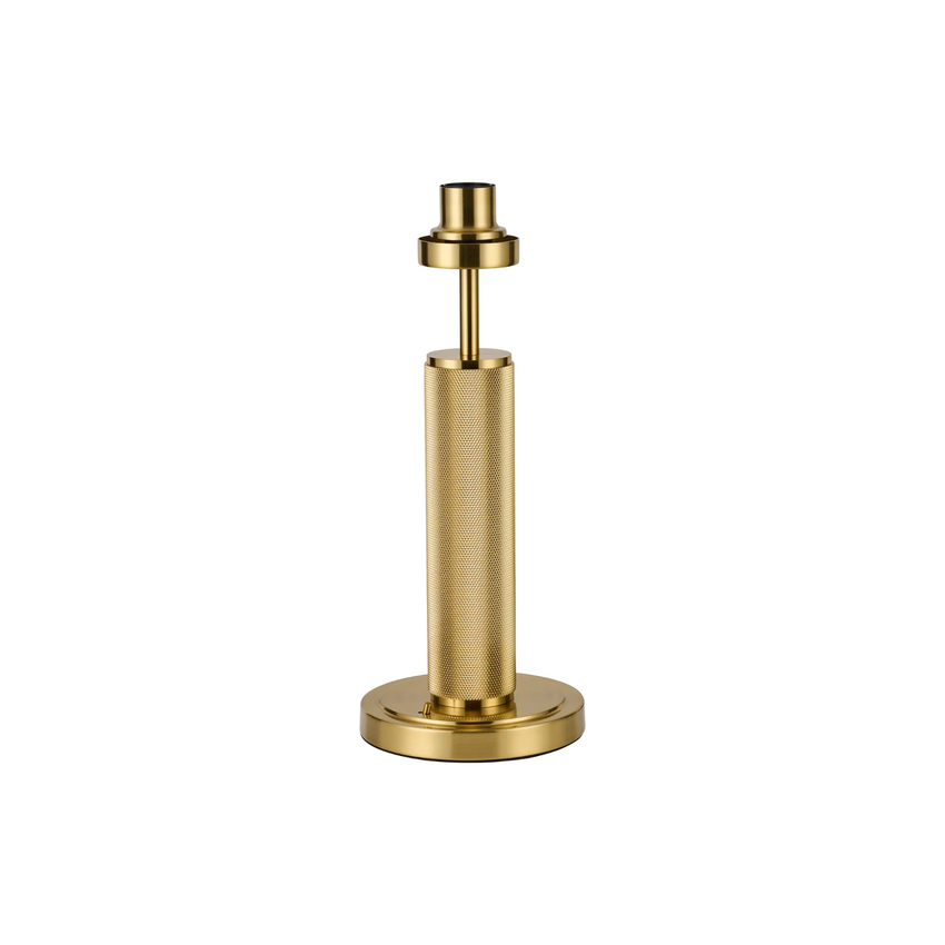 Photograph: Idolite Rumi Knurled Medium Brass Table Lamp 44.5cm - Switched