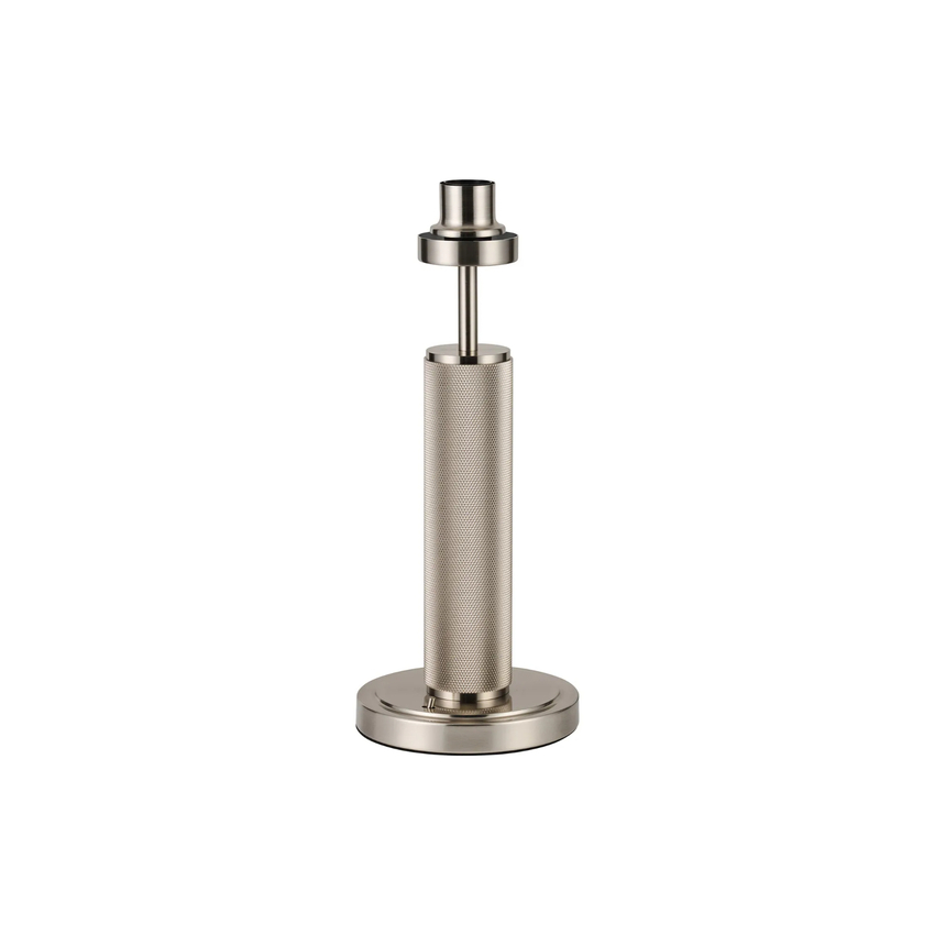 Photograph: Idolite Rumi Knurled Medium Satin Nickel Table Lamp 44.5cm - Switched