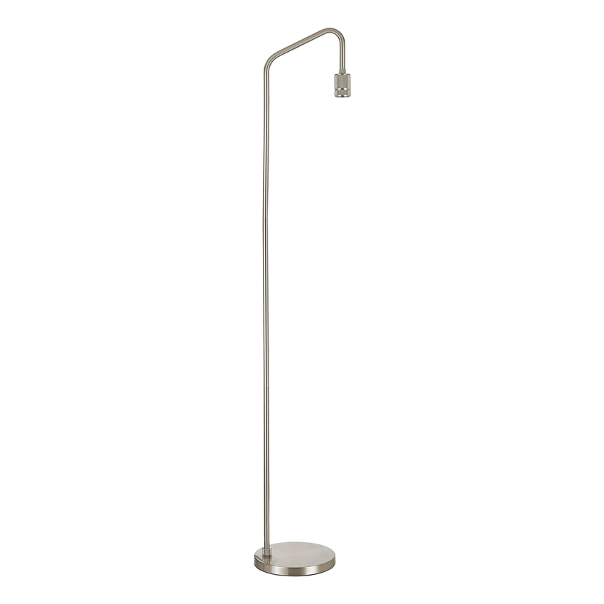 Photograph: Idolite Rumi Knurled Satin Nickel Floor Lamp Complete With Foot Switch