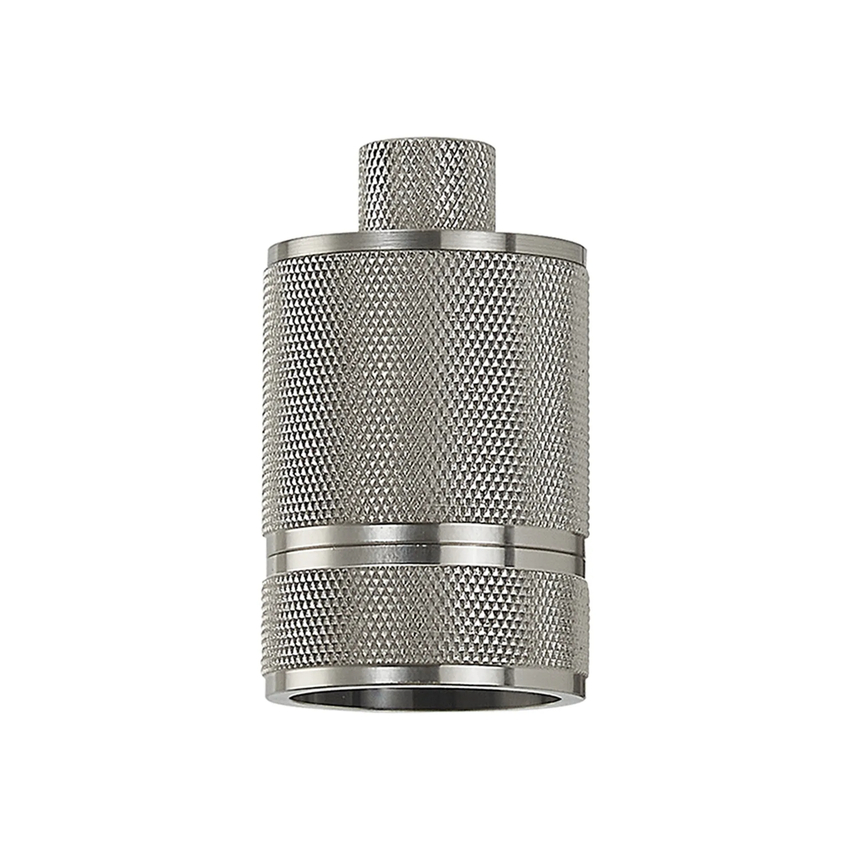 Photograph: Idolite Rumi Satin Nickel Knurled Lampholder - E27