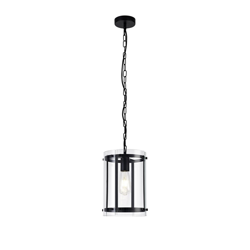 Photograph: Idolite Stanmore Matt Black/Clear Single Pendant