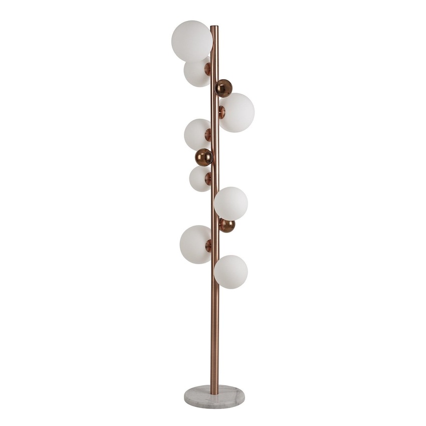 Photograph: Idolite Stockwell Antique Copper Finish 8 Light Floor Lamp