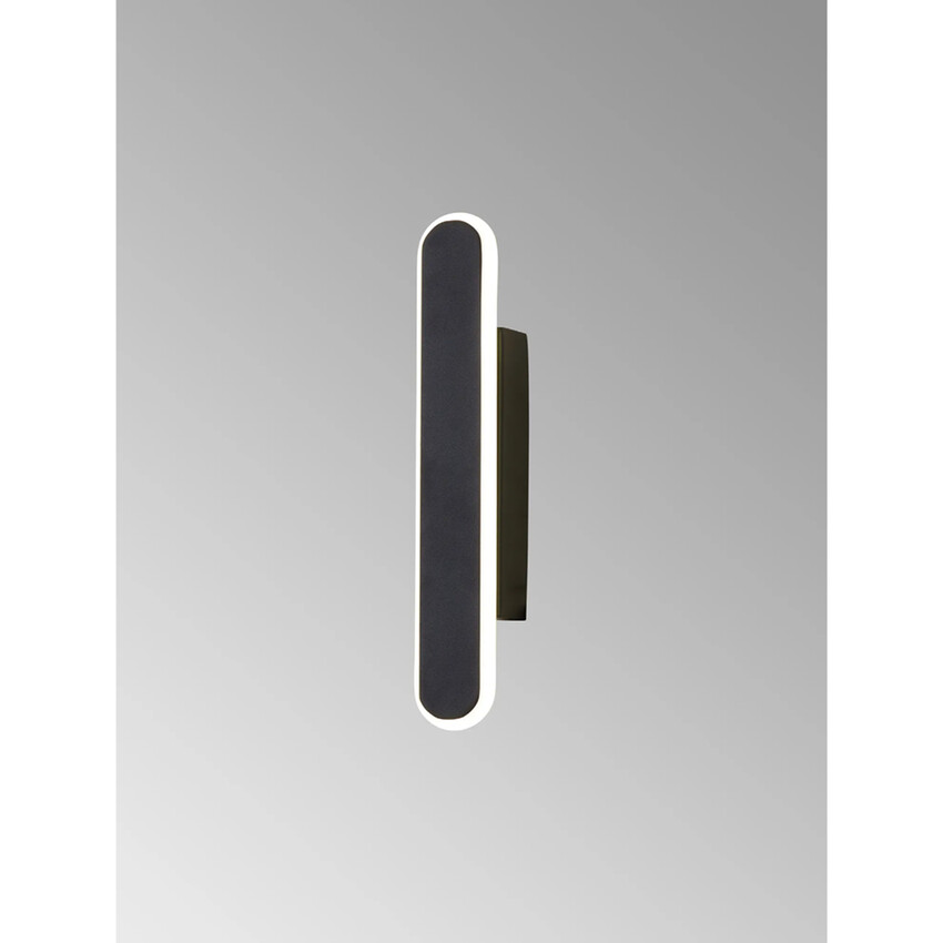 Photograph: Idolite Struan 30cm Linear Wall Lamp Satin Black - 4000K