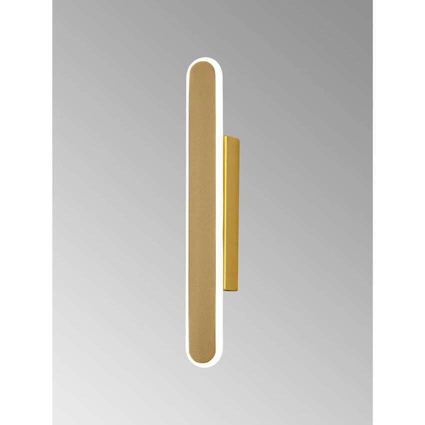 Photograph: Idolite Struan 40cm Linear Wall Lamp Sand Gold - 3000K