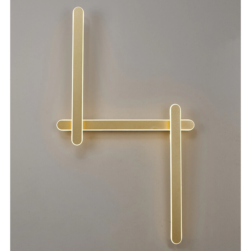 Photograph: Idolite Struan Dimmable Adjustable 3 Arm Wall Lamp Sand Gold - 3000K