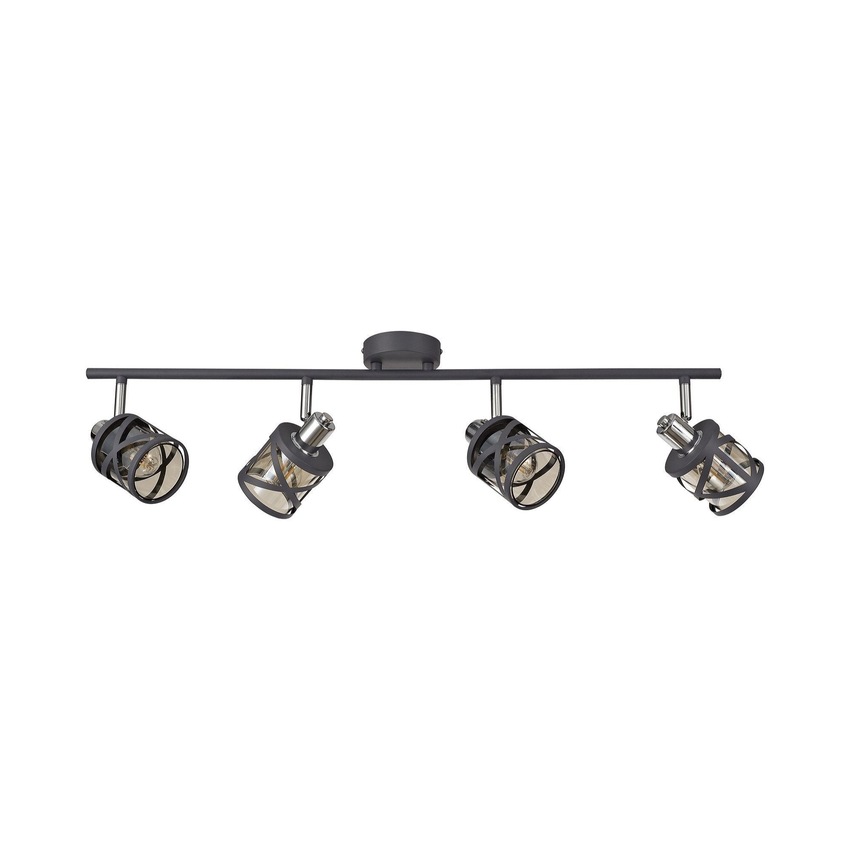 Photograph: Idolite Ural Matt Grey Finish 4 Light Bar Spotlight