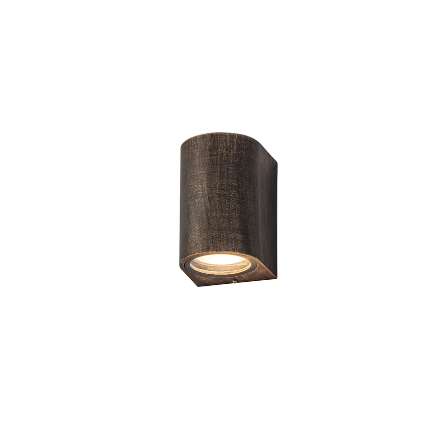 Photograph: Idolite Victoria Black/Gold Exterior Wall Light