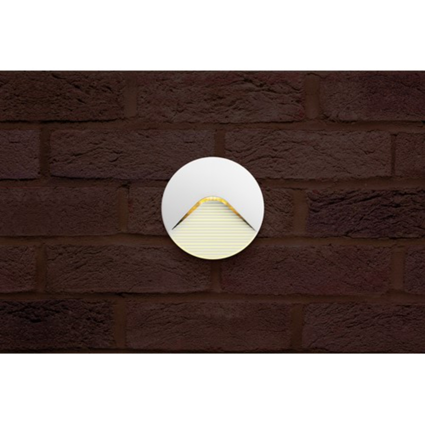 Photograph: Integral Led Pathlux Step White Exterior Led Pathway Light - IP65 - 3000K