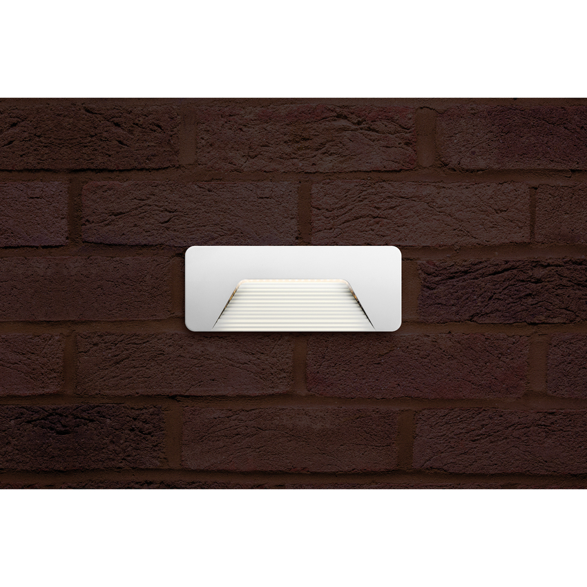 Photograph: Integral Led White Surface Mount Pathlux Led Brick Light - IP65 - 3000K