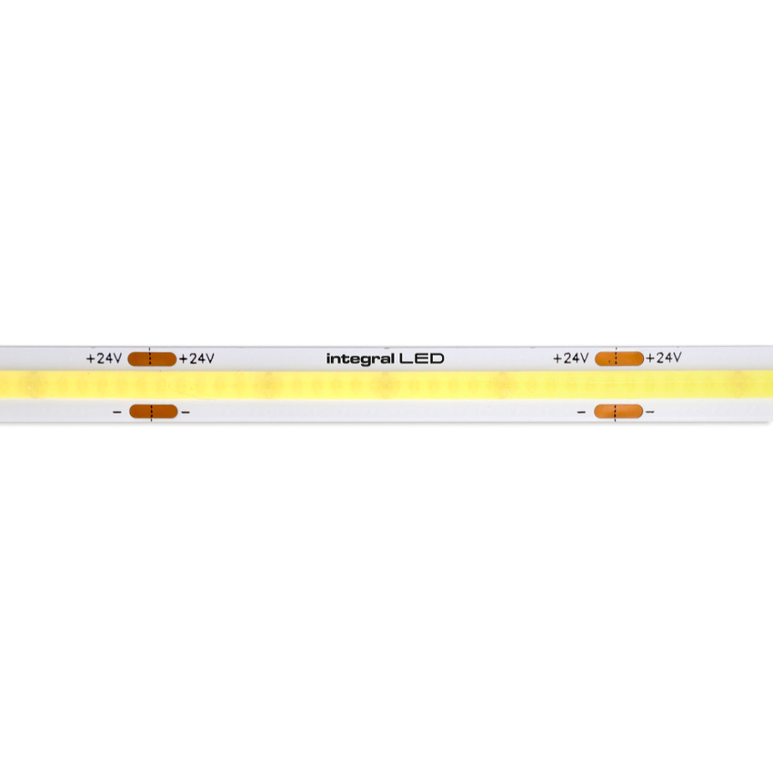 Photograph: Integral Premium Functional Splash Proof 6500K 9 Watt Per Metre 8MM Daylight 5 Metre Roll Led Strip - 24V - IP65