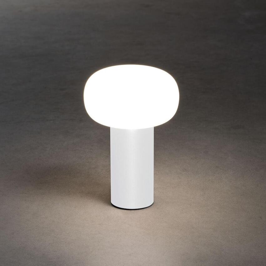 Photograph: Konstsmide Antibes Matt White Portable Usb Rgb Table Lamp For Outdoor Use - IP54 - 2700K/3000K/4000K+RGB