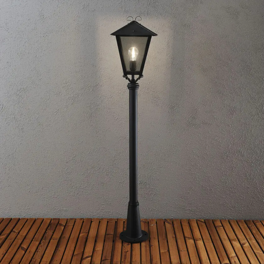 Photograph: Konstsmide Benu Outdoor Post Lamp In Matt Black - IP23
