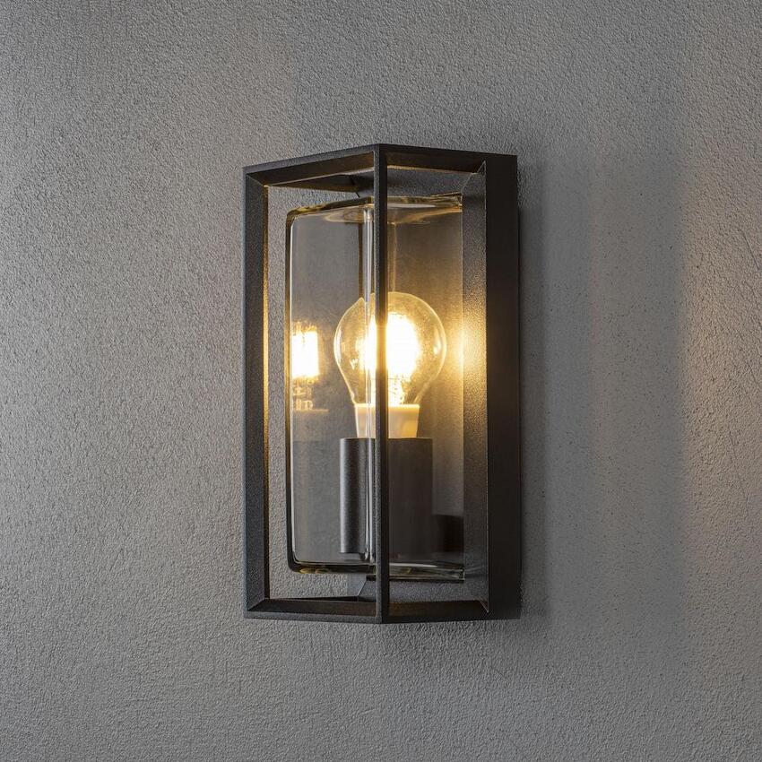 Photograph: Konstsmide Brindisi Matt Black Exterior Wall Light