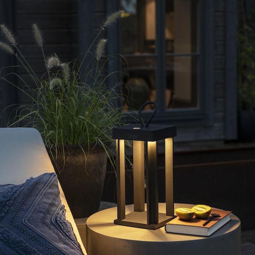 Photograph: Konstsmide Cannes Black Usb Portable Exterior Table Lamp - IP54 - 3000K