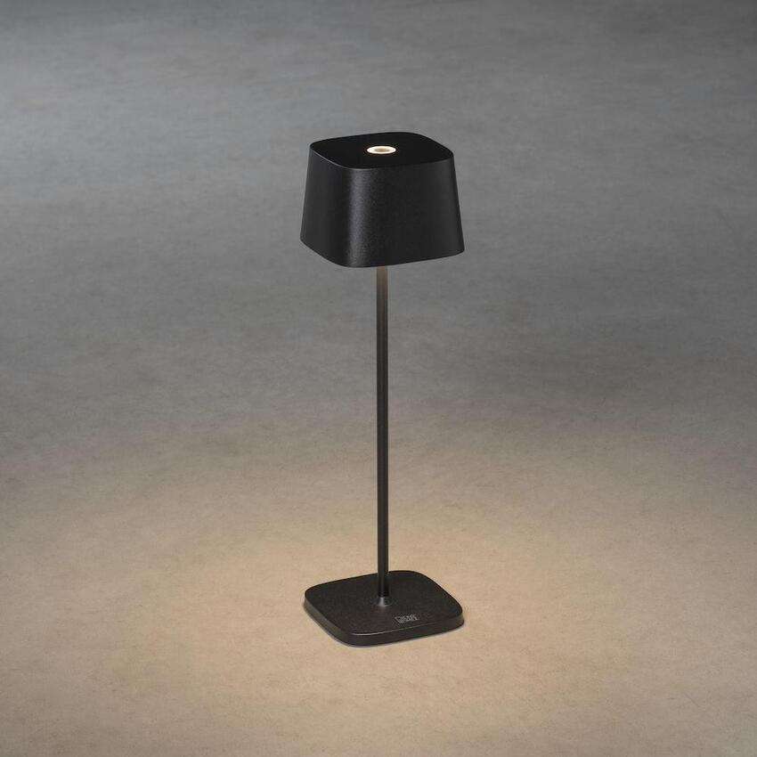 Photograph: Konstsmide Capri Black Exterior Usb Portable Outdoor Table Lamp - IP54 - 2700K/3000K