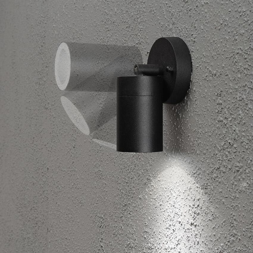 Photograph: Konstsmide Modena Adjustable Matt Black Exterior Wall Light