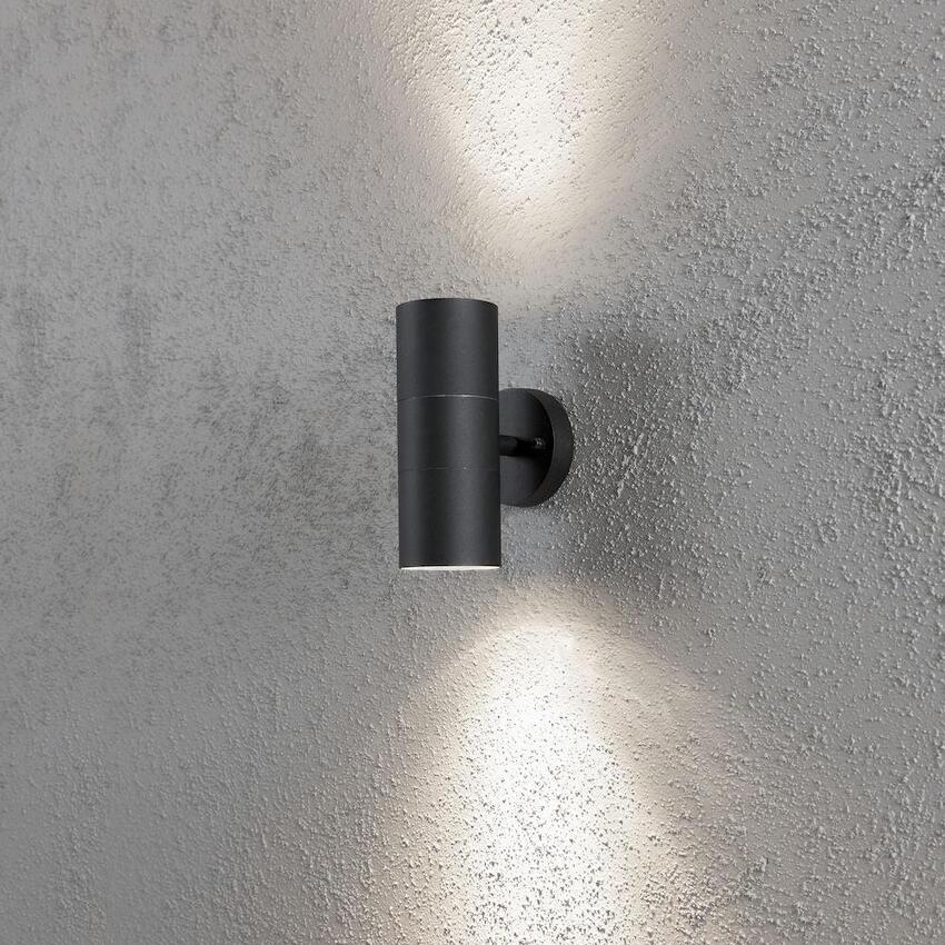 Photograph: Konstsmide Modena Matt Black Exterior Up And Down Wall Light