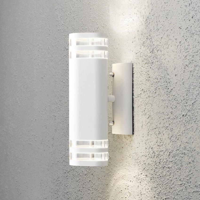 Photograph: Konstsmide Modena Matt White Up And Down Exterior Light