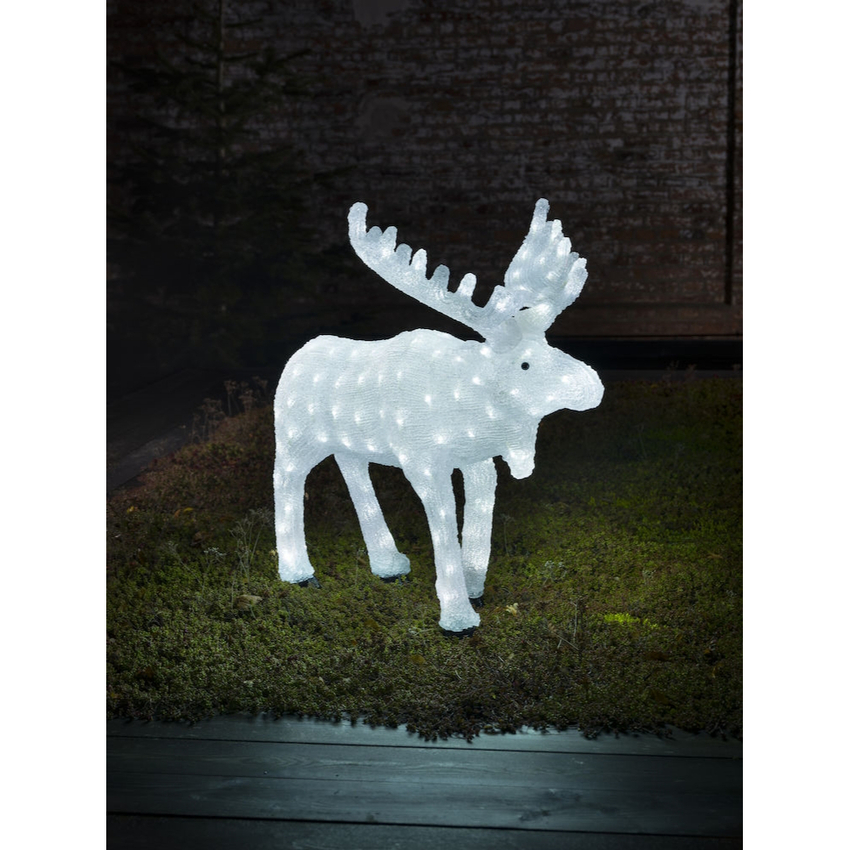 Photograph: Konstsmide Outdoor Moose 65cm In White Complete With Transformer