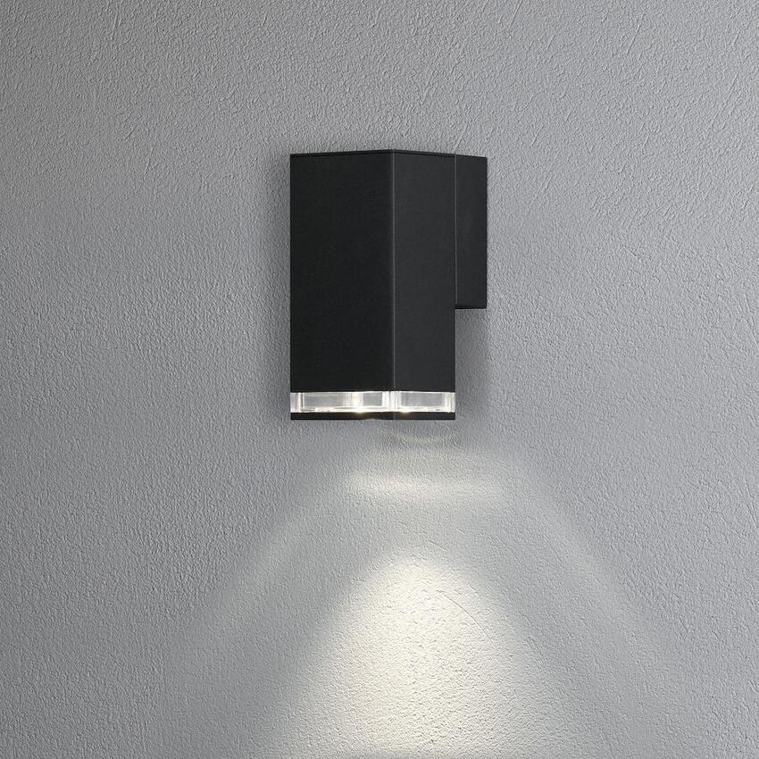 Photograph: Konstsmide Pollux Matt Black Downward Exterior Wall Light