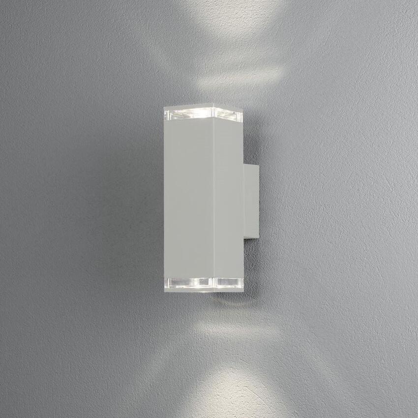 Photograph: Konstsmide Pollux Matt White Up And Down Exterior Wall Light