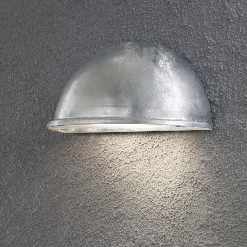 Photograph: Konstsmide Torino Large Galvanised Steel Exterior Wall Light