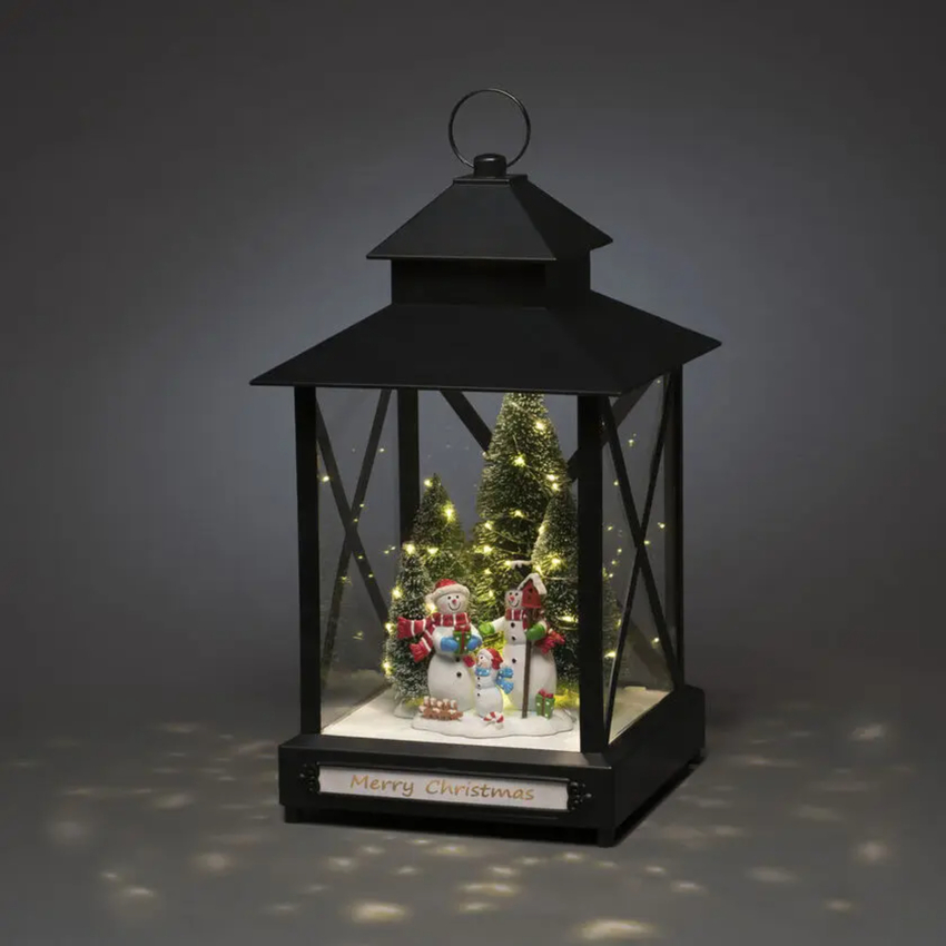 Photograph: Large Lantern Trees and Snowmen, 46 Led Timer 8H IP20 B/O