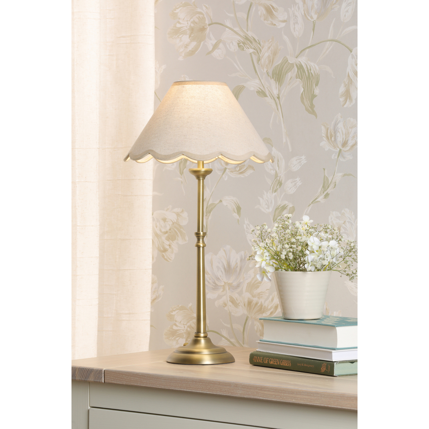 Photograph: Laura Ashley Cordwell Table Lamp Matt Antique Brass With Shade