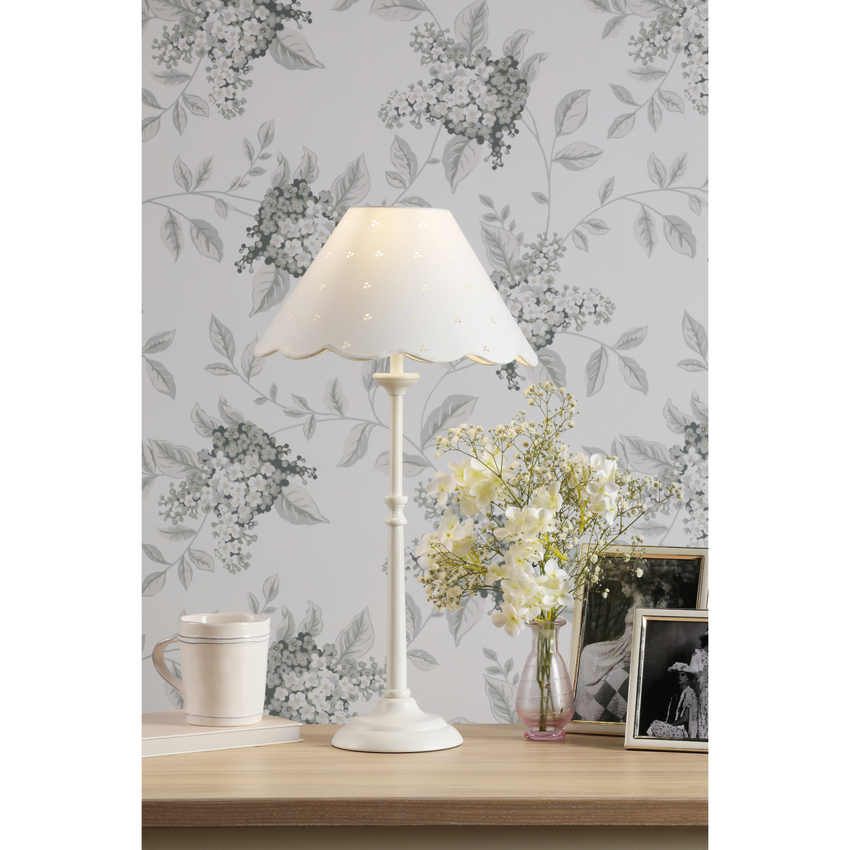 Photograph: Laura Ashley Cordwell Table Lamp Matt White With Shade