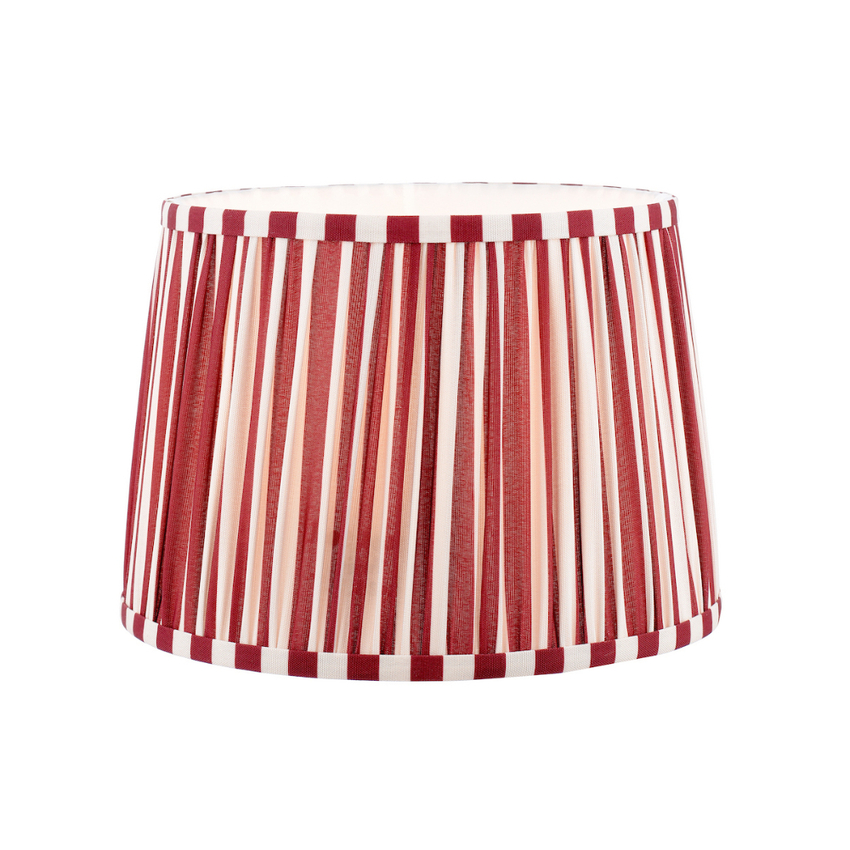 Photograph: Laura Ashley Denwick 30cm/12 Inch Red Cotton Tapered Drum Shade