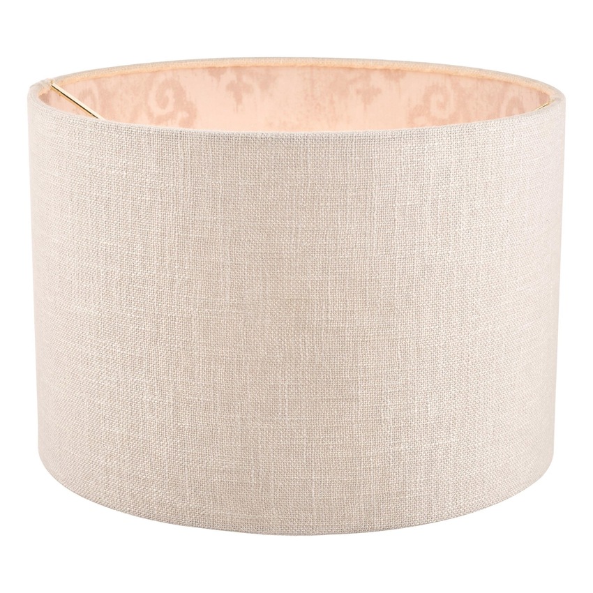 Photograph: Laura Ashley Hazelton Drum Shade Silver/Pink 30.5cm/12 inch