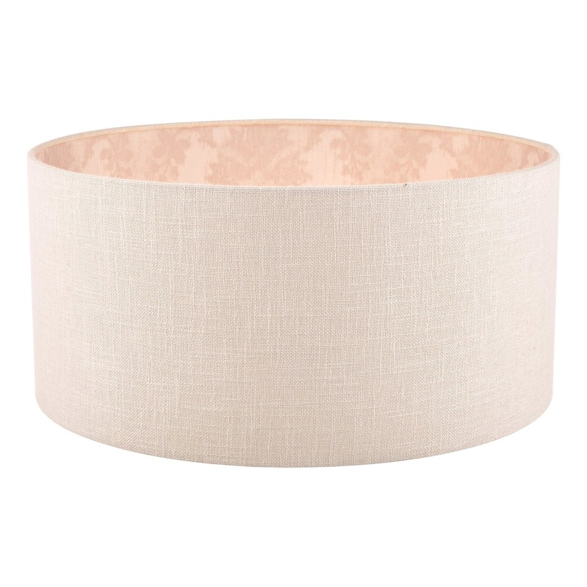 Photograph: Laura Ashley Hazelton Drum Shade Silver/Pink 45cm/18 inch