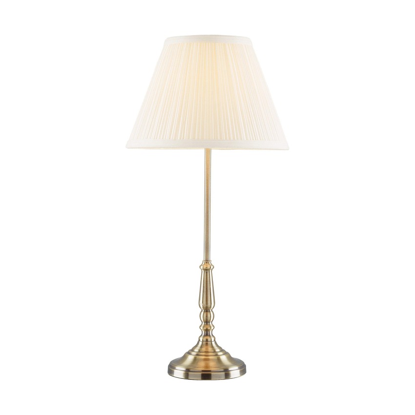 Photograph: Laura Ashley LA3406958-Q Elliot Antique Brass Table Lamp Complete With Ivory Cotton Shade