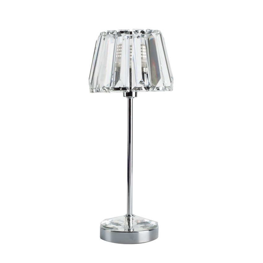 Photograph: Laura Ashley LA3437199-Q Capri Polished Chrome & Crystal Small Table Lamp