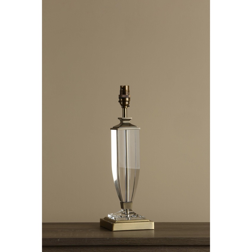 Photograph: Laura Ashley LA3553066-Q Carson Antique Brass & Crystal Medium Table Lamp - Base Only