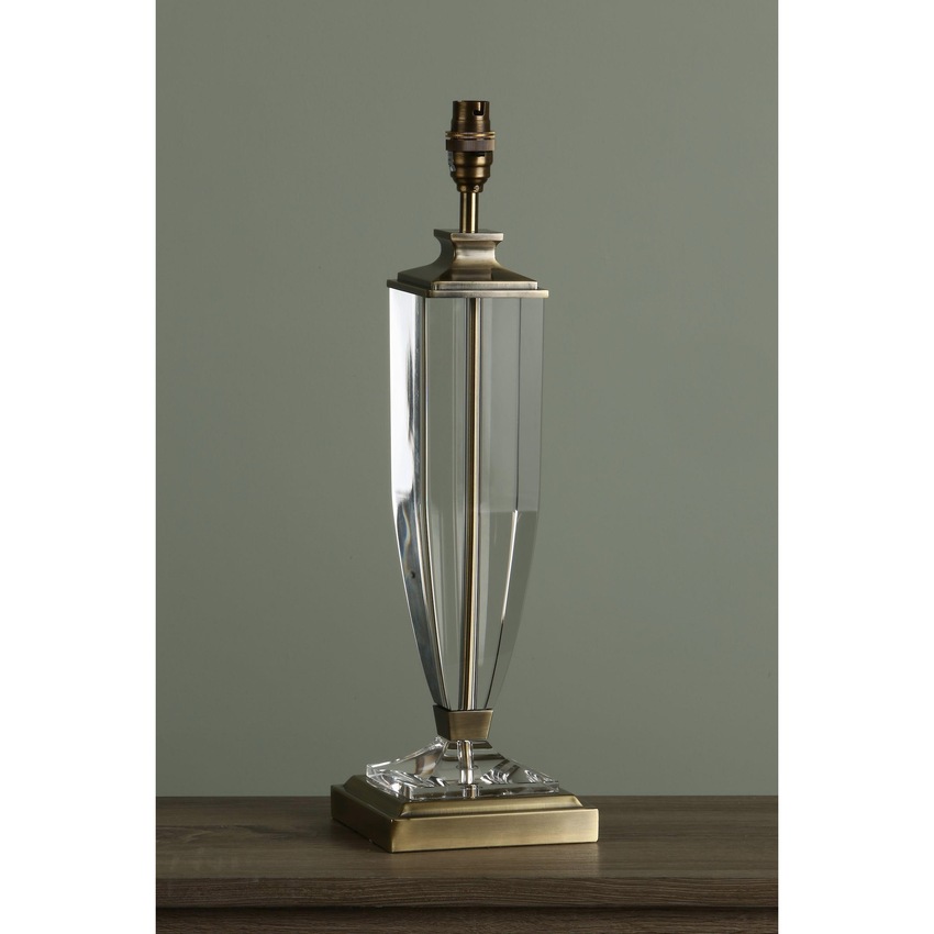 Photograph: Laura Ashley LA3599058-Q Carson Antique Brass & Crystal Large Table Lamp - Base Only