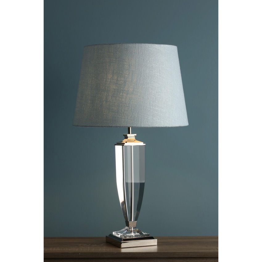 Photograph: Laura Ashley LA3627557-Q Carson Polished Nickel & Crystal Large Table Lamp - Base Only