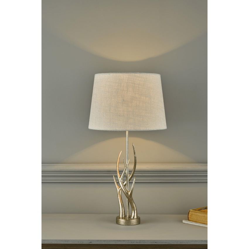 Photograph: Laura Ashley LA3677634-Q Mulroy Cream Gold Antler Table Lamp - Base Only