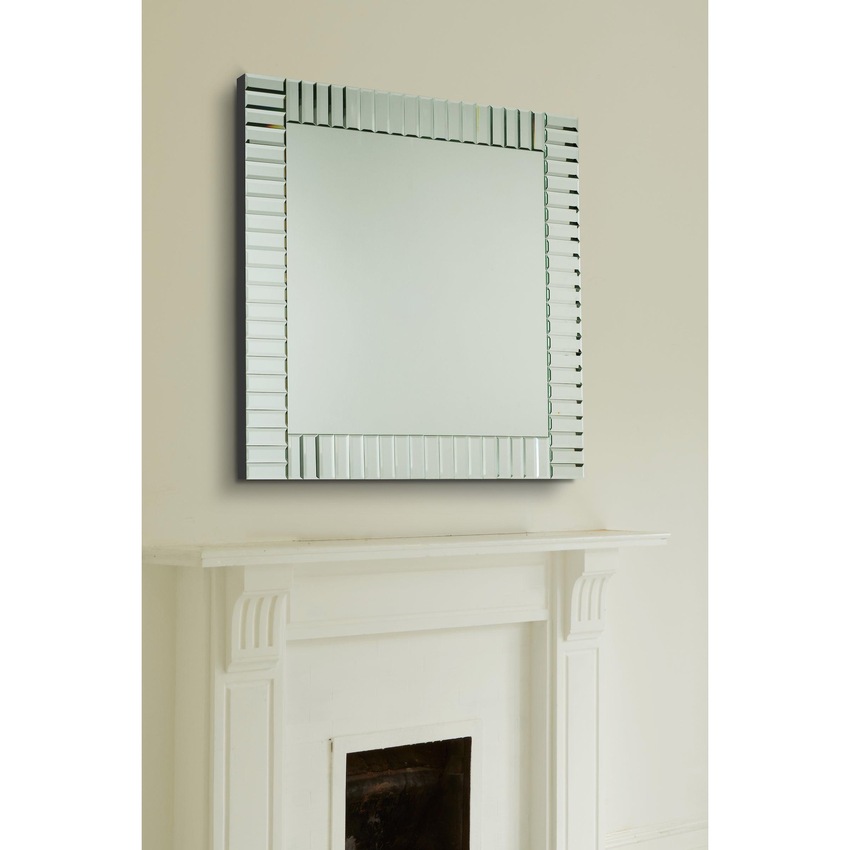 Photograph: Laura Ashley LA3704779-Q Capri Large Square Mirror With Bevelled Detail Edging