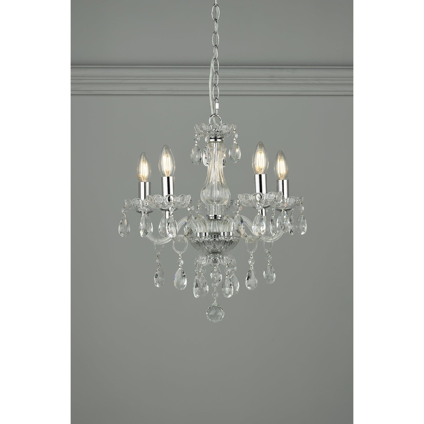 Photograph: Laura Ashley LA3710919-Q Harriet Polished Chrome 5 Light Crystal Chandelier