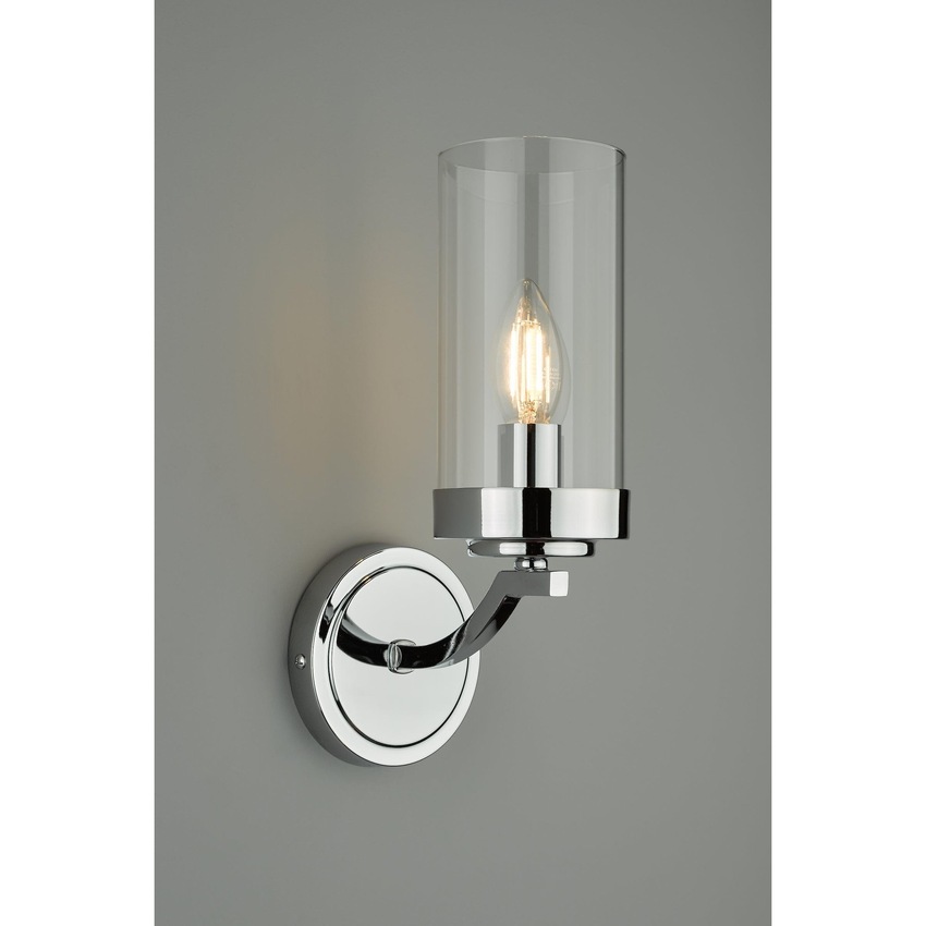 Photograph: Laura Ashley LA3732598-Q Joseph Polished Chrome Wall Light With Clear Glass Shade