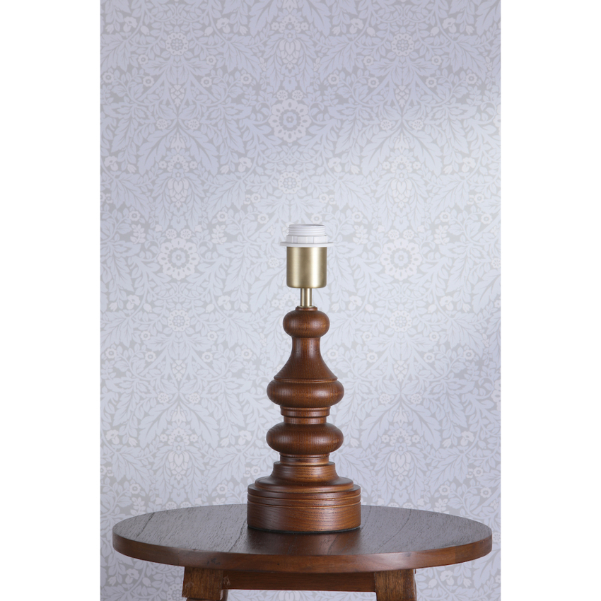 Photograph: Laura Ashley Millbrook Dark Wood Industrial Table Lamp Complete With Brass Detaling - Base Only