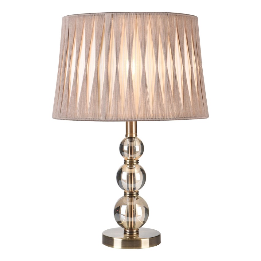 Photograph: Laura Ashley Selby Grande Small Table Lamp In Antique Brass With Amber Glass Spheres - Base Only