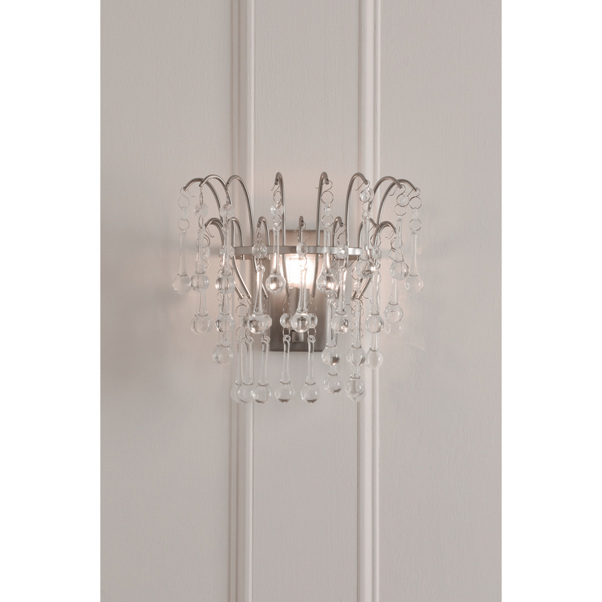 Photograph: Laura Ashley Willow Wall Light Satin Pewter and Crystal