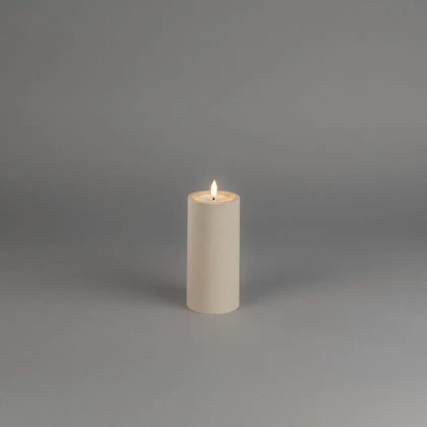 Photograph: Led candle soft beige 15cm 2xAA, timer, Outdoor