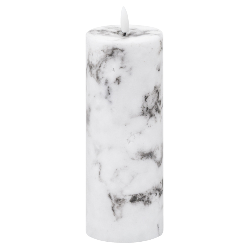 Photograph: Luxe Marble Effect LED Candle Natural Glow 3x8