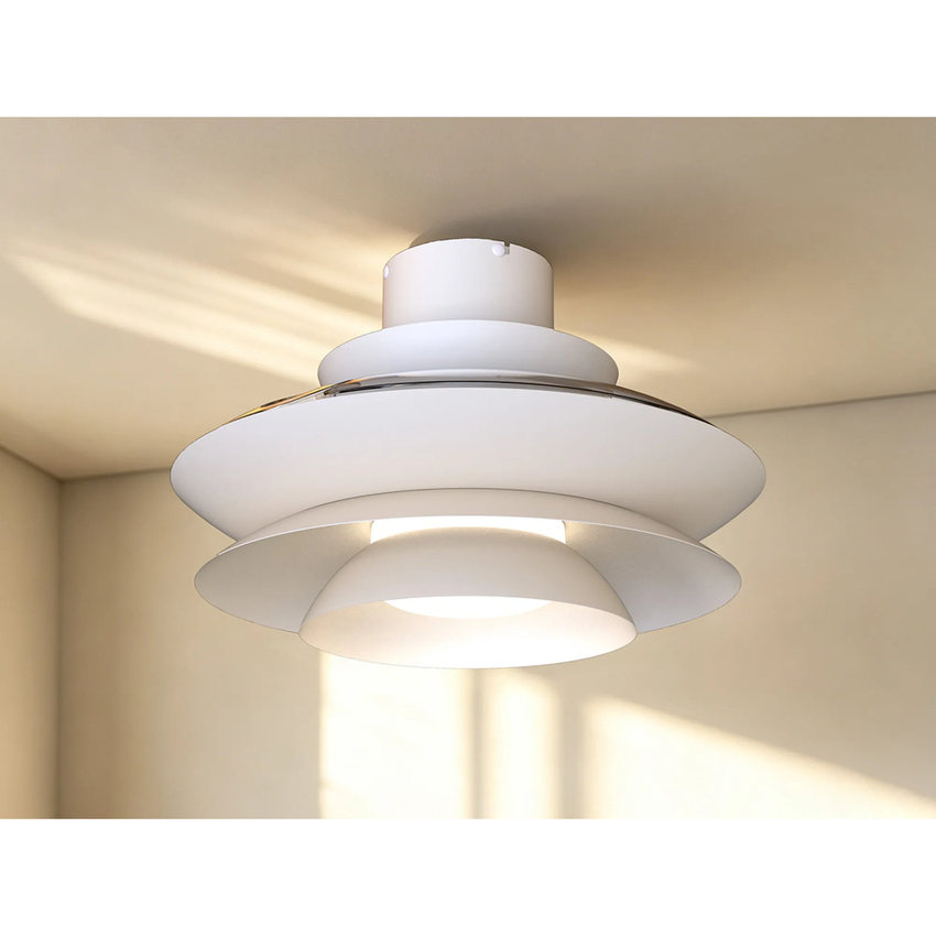 Photograph: Mantra Aconcagua White Finish Led Ceiling Fan Light Complete With Remote Control - 3000K-5000K Adjustable