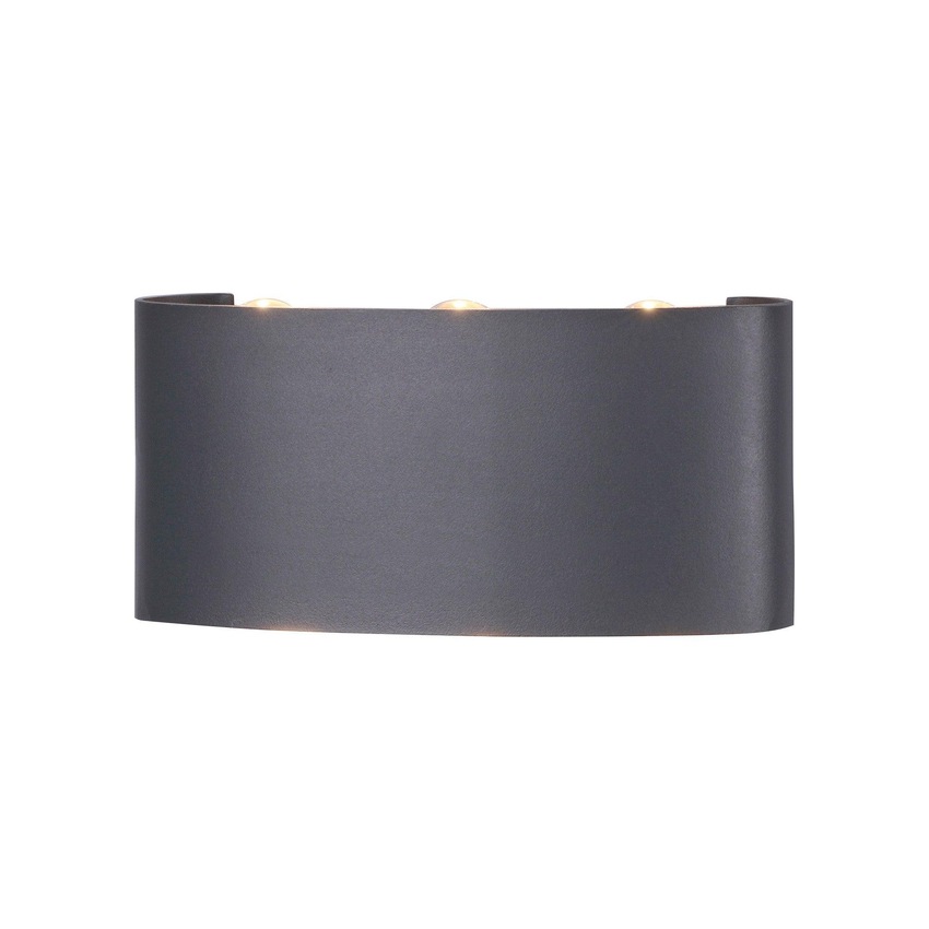 Photograph: Mantra Arcs Sleek Anthracite Up And Down Flush Exterior Wall Light - IP54 - 3000K