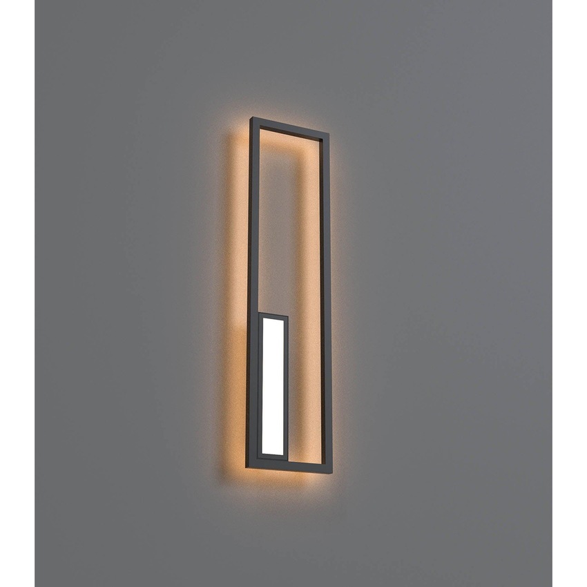 Photograph: Mantra Boutique Medium LED Rectangular Wall Light Black - 3000K